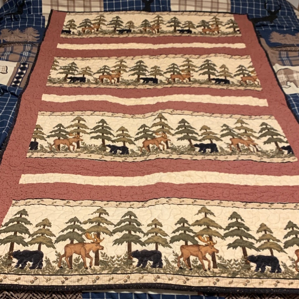 Rustic Forest Animal Homemade Quilt